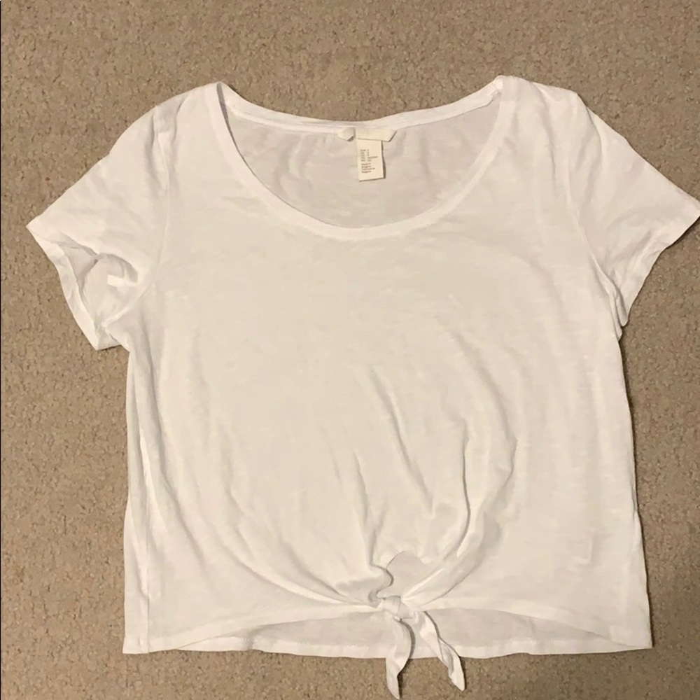 H&M white top- Size S